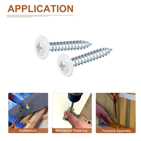 Self Tapping Screws No 8 X 1 Inch Phillips Flat Head Carbon Steel 50 Pack High Strength Quick Tap Wood Metal Plastic Screws