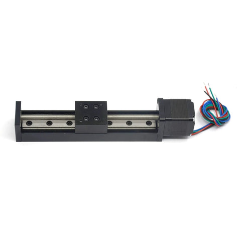 100mm Travel Mini Linear Rail Guide With Lead Screw T6x1 And NEMA11 Stepper Motor for CNC Router X Y Z Linear Stage Actuator