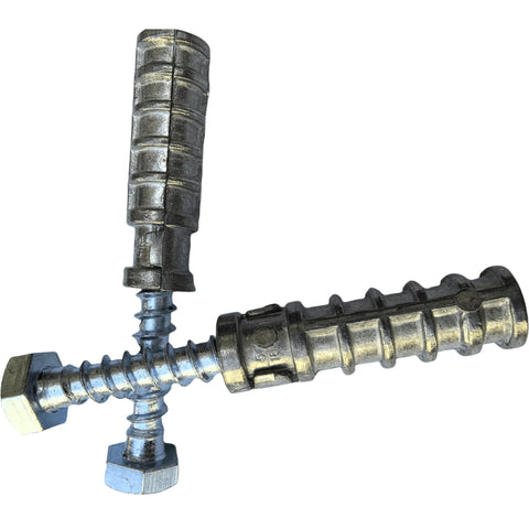 3/8 In By 1-3/4 In Zinc Alloy Short Lag Shield Anchor With 2 In Lag Bolts For Concrete Brick Block And Stone Masonry 15-Piece Set