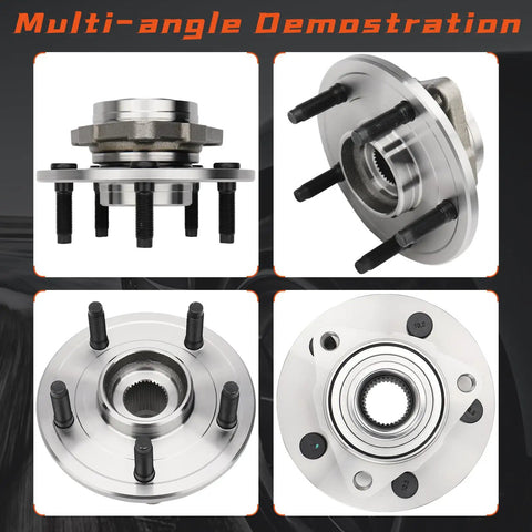 Front Wheel Hub And Bearing Assembly For Dodge Ram 1500 2002 2003 2004 2005 2006 2007 2008 Five-Lug Non-ABS Truck Wheel Hub Replacement Durable Japanese Grease Lubricated Bearings