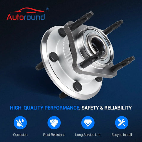 Rear Wheel Bearing And Hub Assembly Compatible With 2006-2010 Jeep Commander Rear And 2005-2010 Grand Cherokee Rear, 5 Lug With ABS