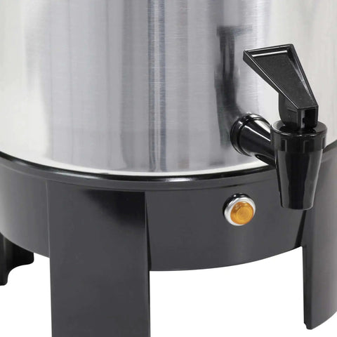 Bottom view of 42-Cup Coffee Urn with Automatic Temperature Control, Quick One Cup Per Minute Brew, showing spout and ready light.