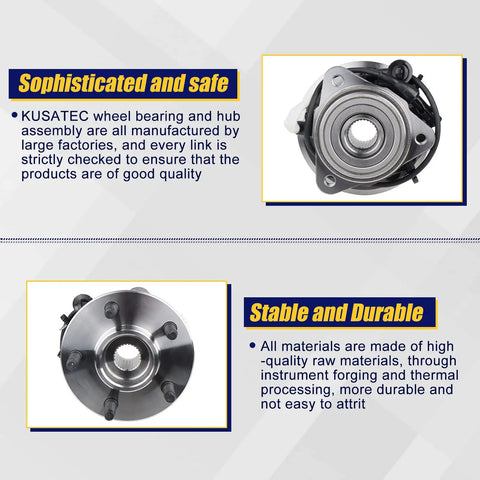 Front Wheel Bearing And Hub Assembly Compatible With Ford Explorer 1995 2005 Ranger 2001 2009 Mercury Mountaineer 5 Lug With ABS Replacement