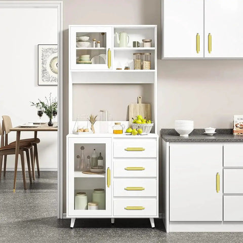 Kitchen with Self Stick Push Pull Cabinet Handles 8 Pack Hidden ABS Plastic Drawer Wardrobe Window Door Handles installed