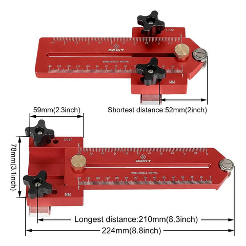 Ultimate Pro Grade Thin Rip Jig Guide For Table Saws, Repeats Narrow Strip Cuts With Precision, aluminum anodized design shown