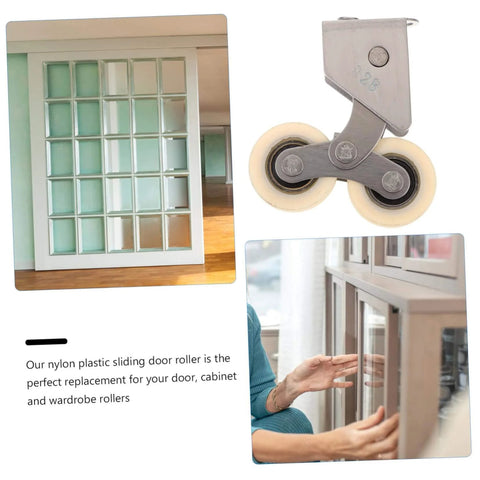 2 Pack Heavy Duty Aluminum Sliding Door Rollers With Stainless Steel Wheels For Windows Patio Doors Closets And Cabinets Replacement Pulley For Wardrobe Tracks Easy Glide And Smooth Operation On Sliding Doors