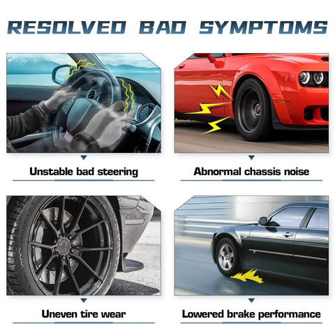 Suspension kit for GM SUVs: four symptoms—unstable steering, chassis noise, uneven tire wear, lowered brake performance.
