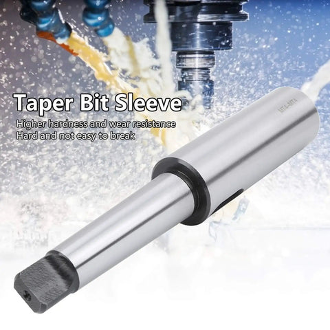 Taper bit sleeve MT4-to-MT4 reducing adapter, silver metal drill sleeve for lathe and milling machines