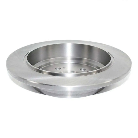 Side view of Rear Solid Brake Rotor With Forged Flange, Induction Hardened Raceways, And Multi Lip Seals For Water Debris Protection.