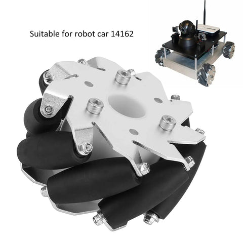 Heavy Duty Mecanum Wheel Set For Robots, Four 100mm Steel Roller Wheels With Nine Rollers Each For Stable Navigation