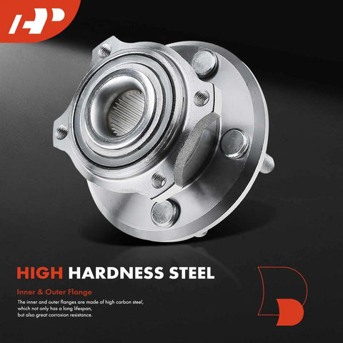 Rear Wheel Bearing And Hub Assembly For 5 Lug Vehicles With 32 Spline Shaft Compatible With Dodge Charger 2009 2014 Challenger 2008 2014 And Chrysler 300 2009 2014 Durable Easy Install OEM Style Replacement, high hardness steel