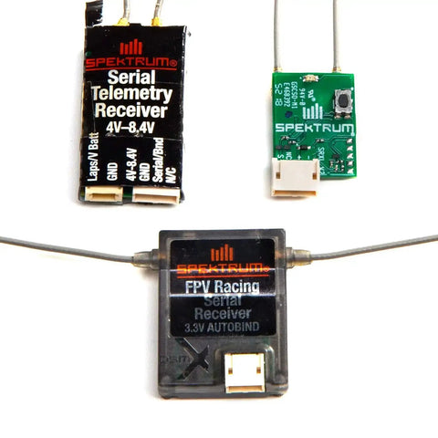 Ultra Tiny SRXL2 DSMX Serial Micro Receiver For RC Gearheads, 2.4GHz DSMX Link With Smart G2 Capabilities, Model SPM4650 shown.