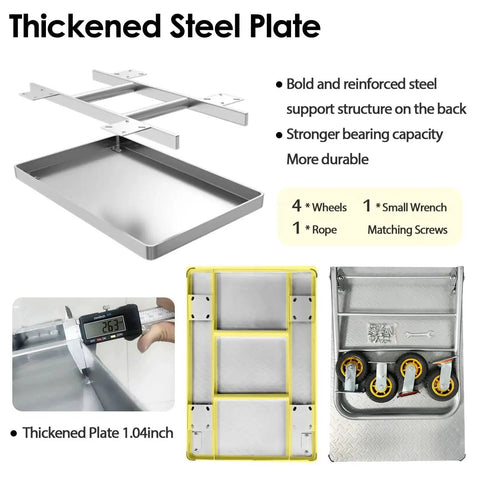 Heavy Duty Platform Truck With 2200 Lbs Capacity Foldable Moving Flatbed Cart thickened steel plate and components shown