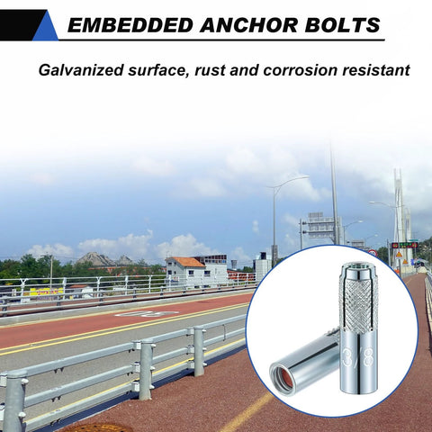100 Pcs 3/8-16 Concrete Anchors Zinc Plated Carbon Steel Drop-In Anchors With Inner Female Thread Expansion For Solid Concrete Brick Anchors And Expansion Screws Bolts Ideal For Masonry And Concrete Projects With Durable Zinc Plating.