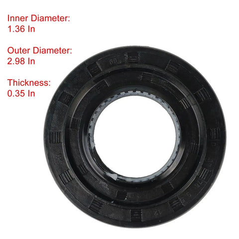 4Pcs Metric Rotary Shaft Oil Seal Set 37x76x9 5/12mm Rubber Double Lip TC for cars and home appliances front view