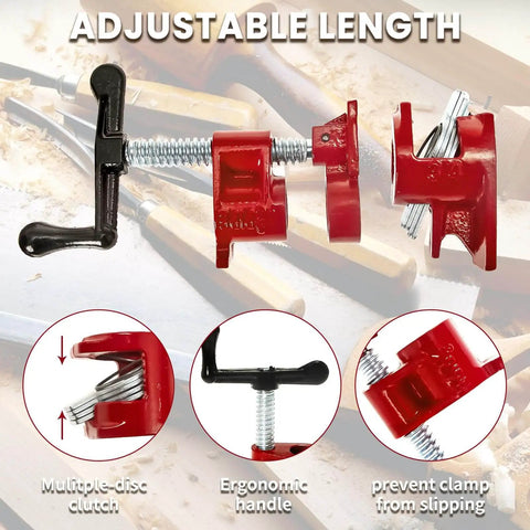 Beefy Four Pack Three Quarter Inch Pipe Clamps For Woodworking And DIY Projects Heavy Duty Cast Iron Pipe Clamp Fixtures