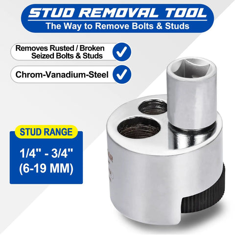 Heavy Duty Stud Remover And Bolt Extractor For 1/4 To 3/4 Inch Studs With Knurled Roller And Cam Lock Spurtar 1/2 Inch Drive Nut Extractor Tool