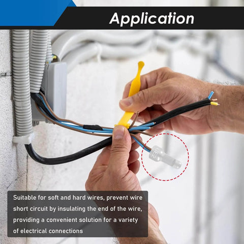 Using Rugged Nylon Closed End Crimp Connectors Set 580-Piece Wire Nuts For Electrical And Audio Wiring on wall wiring