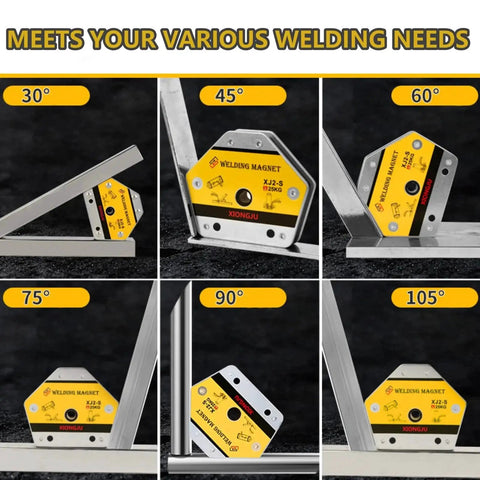 Magnetic Welding Practice Kit With 28.6 Pound Heavy Duty Welding Magnet And 24 Piece 16 Gauge Steel Coupons.