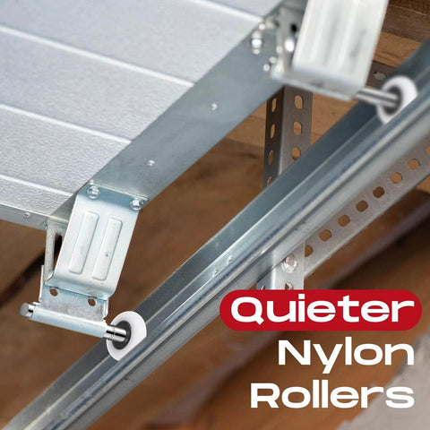 24 Pack Nylon Garage Door Rollers 2 Inch With Double Seal Cap Plus 4 Inch Stem Quiet Smooth Replacement Bearings 6200 ZZ Double Seal