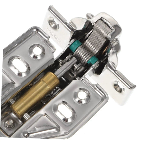 Stainless Steel Hidden Door Hinge With Soft Close Mechanism For Kitchen And Bathroom Cabinets Built To Last Durable Material Easy Installation And Smooth Damping By HOMSFOU, close-up view of hinge mechanism
