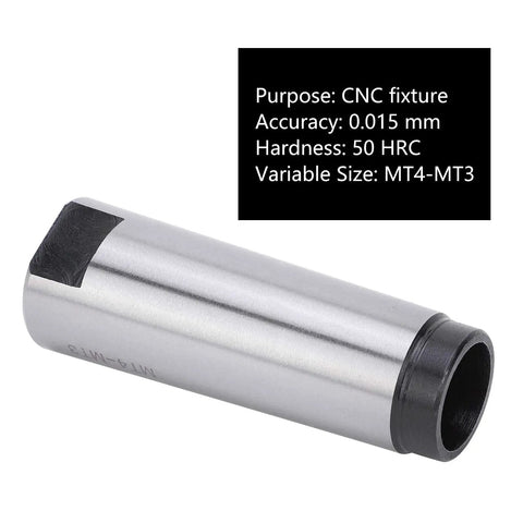 Morse taper reducer sleeve MT4-MT3, steel; CNC lathe/milling fixture tool