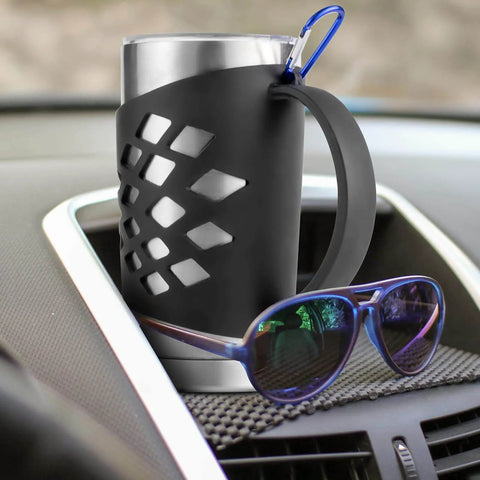 Durable Silicone Tumbler Sleeve With Handle For 20 Oz Cups No Slip Grip Insulated Protective Cover Keeps Drinks Hot Or Cold Longer
