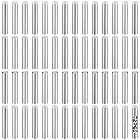 3 Mm Diameter Hardened Steel Dowel Pins, 72 Pack For Precision Alignment In Engineering Projects, Heavy Duty Bearing Steel Pins With Precision Ground Finish, Pro Grade Shop Ready Cylindrical Pins For Accurate Assembly