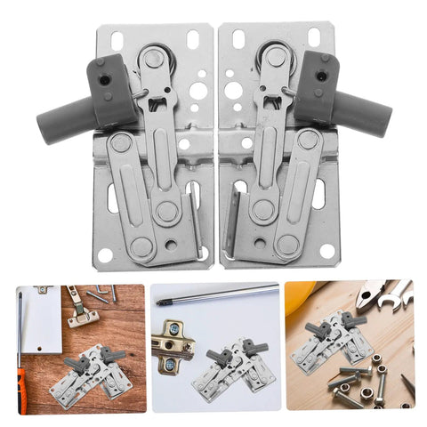 Soft Close Surface Mount Cabinet Hinges With Concealed Tip Out Tray Hardware 2 Pack Noiseless Damping Mechanism For Kitchen Cupboards Easy Installation Durable Iron Construction