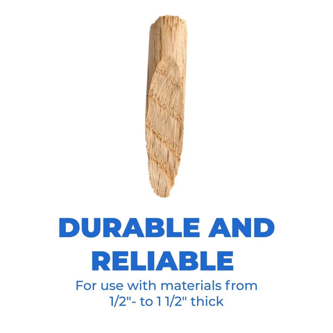 Solid Oak Pocket Hole Plugs for Concealed Joints Wood Finish Plug Set 50 Count showing single oak plug front view