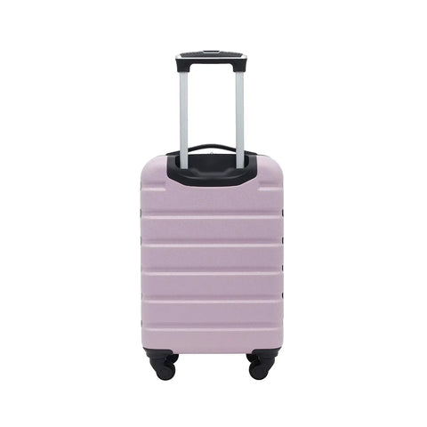 Lilac 22 Inch Hardside Spinner Carry On Luggage with 360 Degree Wheel System, durable ABS shell, lightweight yet sturdy.
