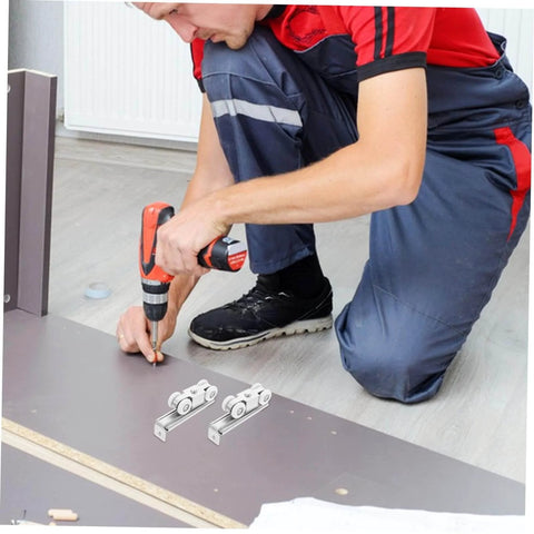 Installation of Stainless Steel Sliding Door Pulley Wheel Kit Heavy Duty Roller For Closet And Patio Doors