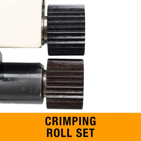Close-up of crimping roll set for Manual Bead Roller For Metalworking, 7 Inch Throat, 22 Gauge Mild Steel, Six Pro Rolls