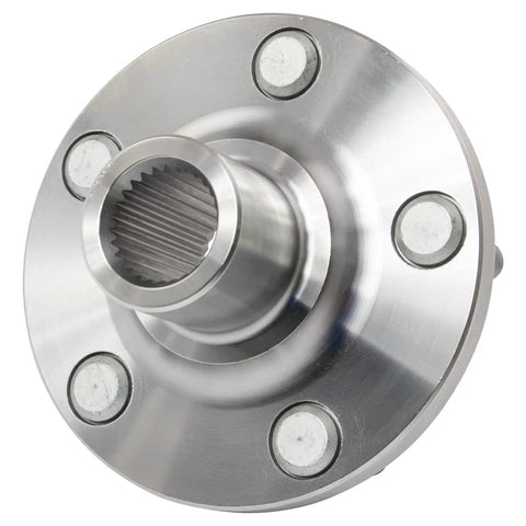 Front Wheel Hub Assembly Driver Side Left Or Passenger Side Right Replacement For Ford Escape 2013-2019 And Lincoln MKC 2015-2019 OE Style Fit Bolt On DIY Friendly, showing five studs and ball bearings, close-up view.