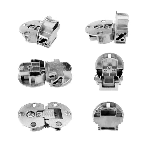 90 Degree 3D Adjustable Concealed Flap Lid Hinge 35mm Cup for Furniture Cabinets Wardrobes Nickel Plated Zinc Alloy Heavy Duty