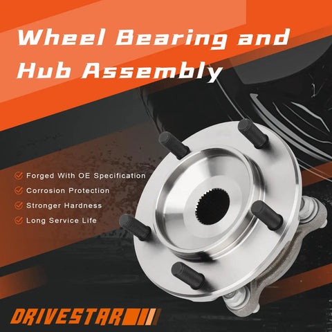 Beefy Front Wheel Hub and Bearing Assembly for Toyota Tundra 2007-2021 and Sequoia 2008-2022, 4WD Only, 5-Lug With ABS, hub close-up