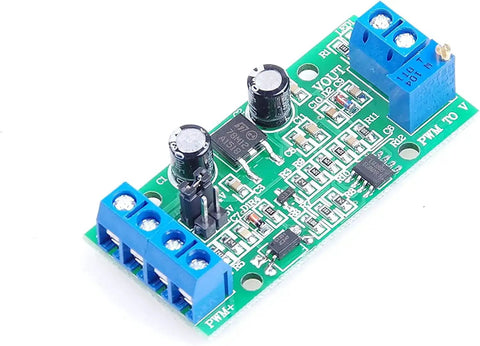 PWM To Voltage Converter Module For PLCs And Microcontrollers, Converts 0 To 100 Percent PWM Into 0-10V Or 0-5V Analog Output
