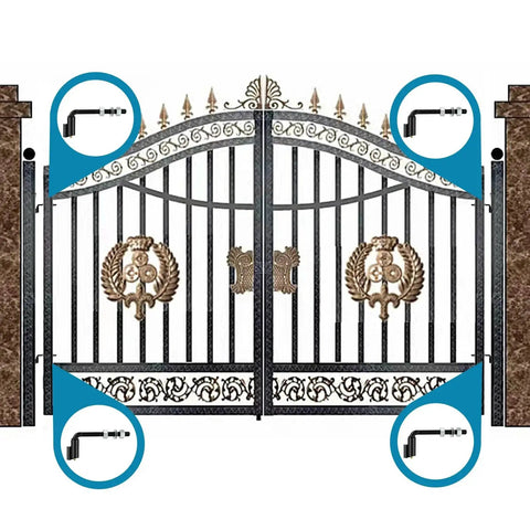 Heavy Duty Gate Hinge Skelang With Five Eighth Inch J Bolt And Adjustable Barrel For Outdoor Use on decorative gate