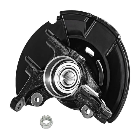Front Steering Knuckles Kit With Wheel Bearing Hub Assembly For Hyundai Elantra 2007 2008 2009 2010 2011 2012 4 Wheel ABS Replacement Two Piece Set Driver And Passenger Sides close-up