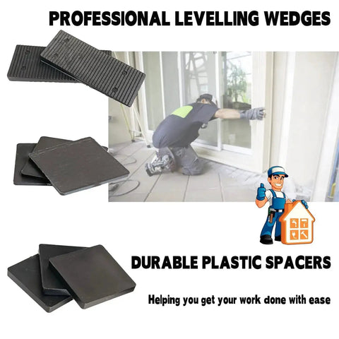 Leveling Small Wedge Set For Furniture, Hard Plastic Leveling Fittings, High Load Capacity, No Slip Spacers For Doors And Floors