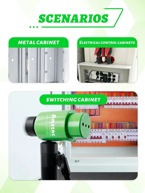 Beefy Hydraulic Knockout Hole Punch Driver Kit One-Half To Four Inches With 12 Ton Punch Capacity, used in electrical cabinets.
