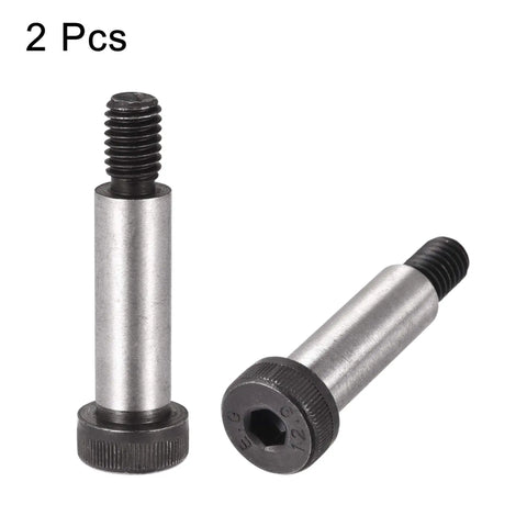 Alloy Steel Hex Socket Shoulder Bolts 1-1/2 Inch Shoulder Length 1/2 Inch Shoulder Diameter 3/8-16 UNC Thread 2 Pack
