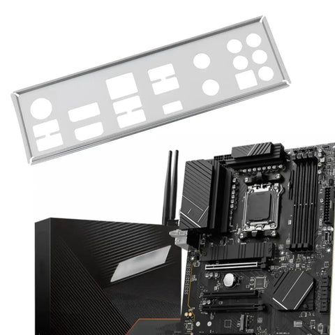 Beefy IO Shield Backplate For Pro B760-P WiFi DDR4 Motherboard with heavy-duty metal protection plate and corrosion-resistant design.