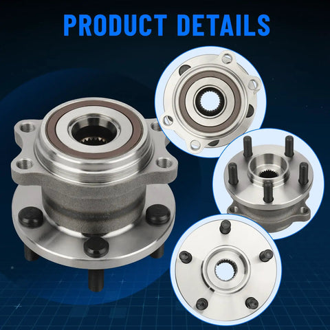 Rear Wheel Hub And Bearing Assembly For Subaru Legacy And Outback 2005-2009 With ABS Encoder, 5 Lug, OE 512293 Replacement shown