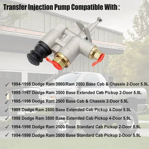 Fuel Lift Pump Transfer Injection Pump For 1994 To 1998 Ram 2500 3500 Pickup With Cummins 5.9L 6BT Diesel Engine Replacement 3936316