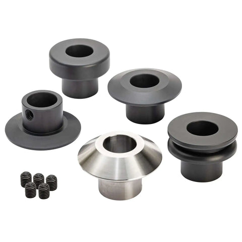 Die set from 19 Inch Plate Bead Roller Kit For Metal Fabrication With 360 Degree Swivel Stand, Integrated Die Storage.
