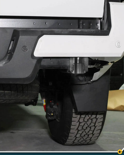 Side view of All Black Rear Bumper Crossmember End Caps Toyota Tacoma 4th Gen 2024 2025 2026 installed