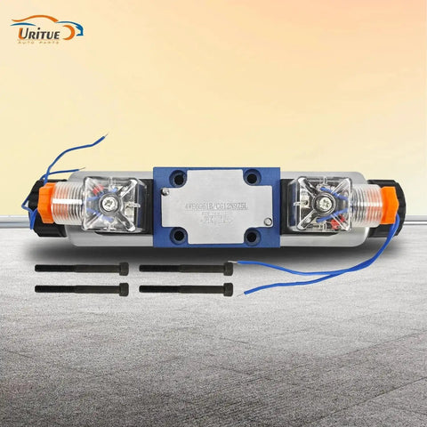 Electric Hydraulic Directional Control Solenoid Valve 12V DC D03 NG6 21 GPM 4560 PSI with visible connectors and bolts