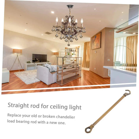 Heavy Duty Chandelier Load Bearing Hook And Ring Kit For Ceiling Light Support installed in modern living room with chandelier