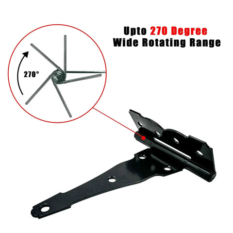4 Inch Strap Hinges Heavy Duty Rustproof Classic Antique Shed Door Hinges Set Of 6 With 270-Degree Rotation